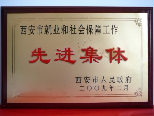 2009年2月，被西安市政府評(píng)為西安市就業(yè)和社會(huì)保障工作先進(jìn)集體